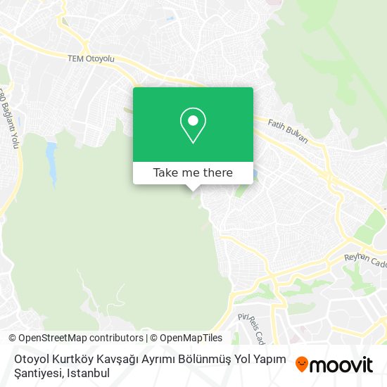 Otoyol Kurtköy Kavşağı Ayrımı Bölünmüş Yol Yapım Şantiyesi map