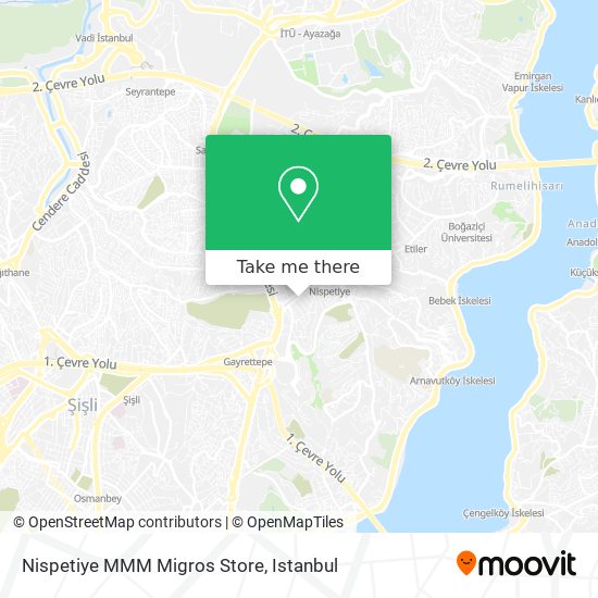 Nispetiye MMM Migros Store map