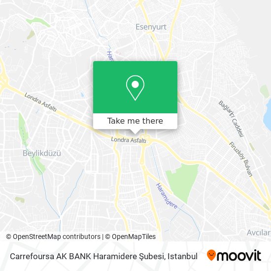Carrefoursa AK BANK Haramidere Şubesi map