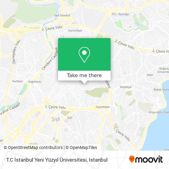 T.C İstanbul Yeni Yüzyıl Üniversitesi map