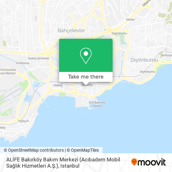 ALİFE Bakırköy Bakım Merkezi (Acıbadem Mobil Sağlık Hizmetleri A.Ş.) map