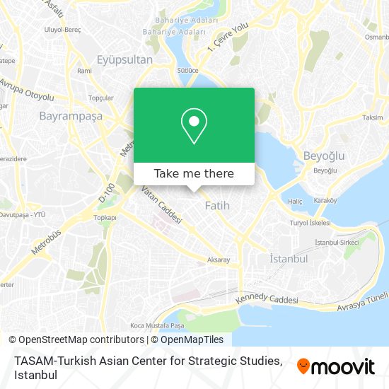 TASAM-Turkish Asian Center for Strategic Studies map