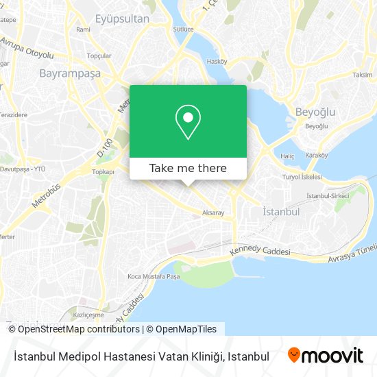 İstanbul Medipol Hastanesi Vatan Kliniği map