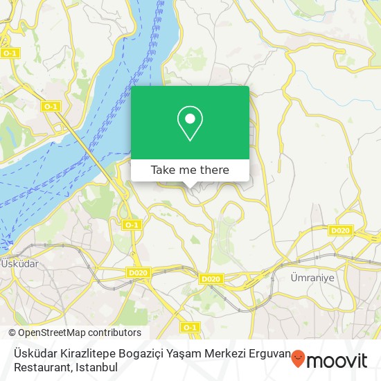Üsküdar Kirazlitepe Bogaziçi Yaşam Merkezi Erguvan Restaurant map