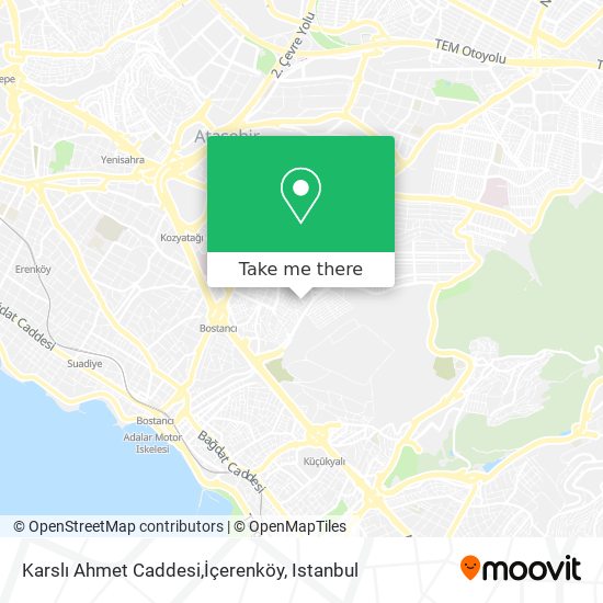 Karslı Ahmet Caddesi,İçerenköy map