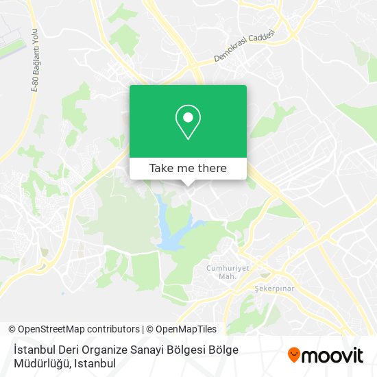 İstanbul Deri Organize Sanayi Bölgesi Bölge Müdürlüğü map