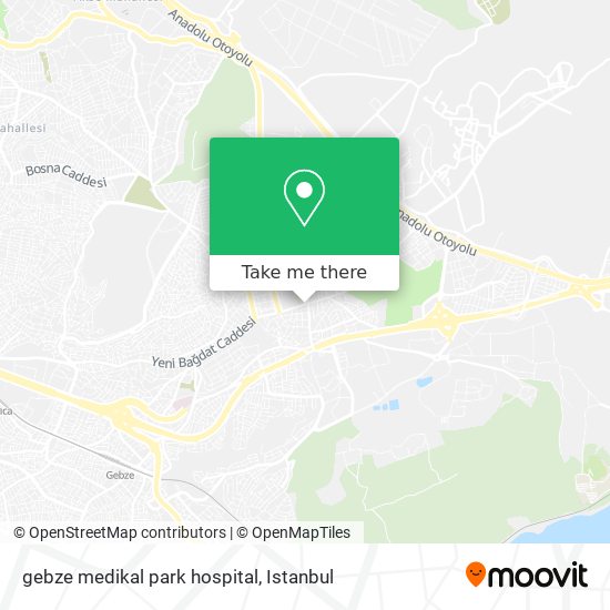gebze medikal park hospital map