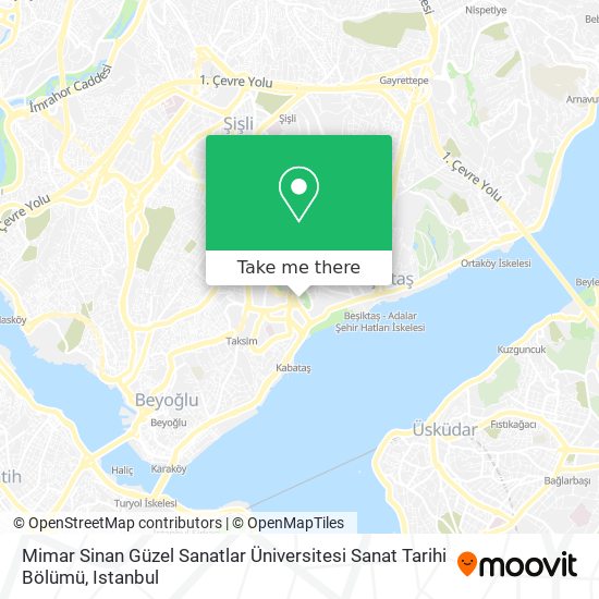 Mimar Sinan Güzel Sanatlar Üniversitesi Sanat Tarihi Bölümü map