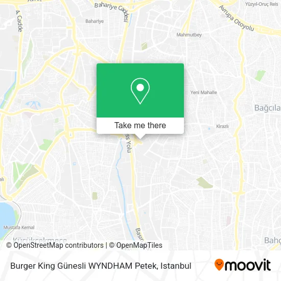 Burger King Günesli WYNDHAM Petek map