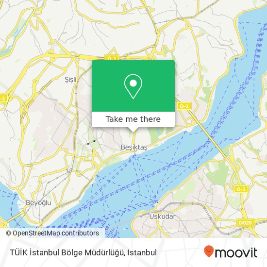 TÜİK İstanbul Bölge Müdürlüğü map