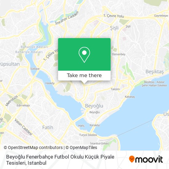 Beyoğlu Fenerbahçe Futbol Okulu Küçük Piyale Tesisleri map