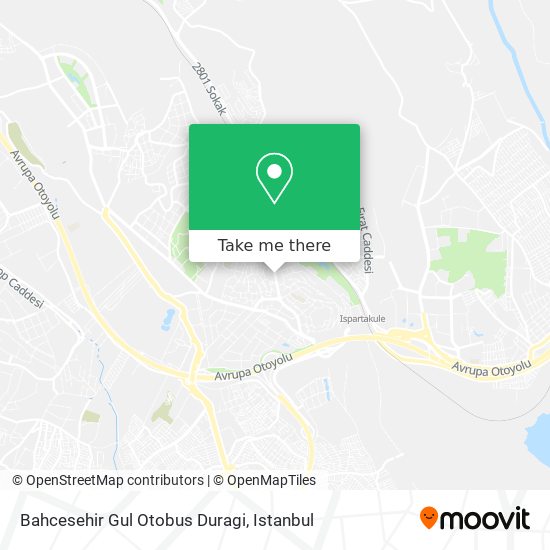 Bahcesehir Gul Otobus Duragi map