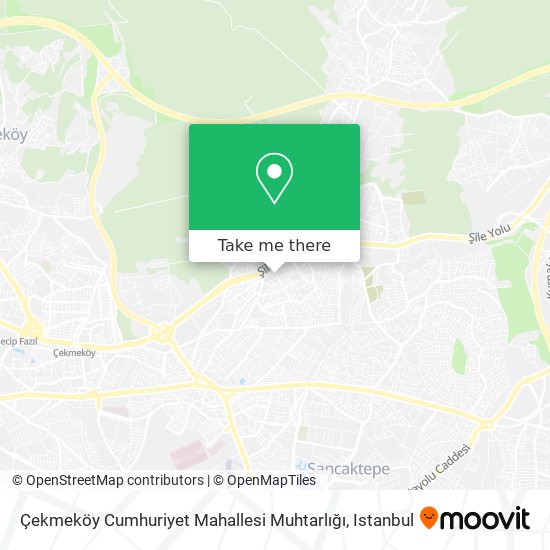 Çekmeköy Cumhuriyet Mahallesi Muhtarlığı map