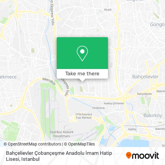 Bahçelievler Çobançeşme Anadolu İmam Hatip Lisesi map