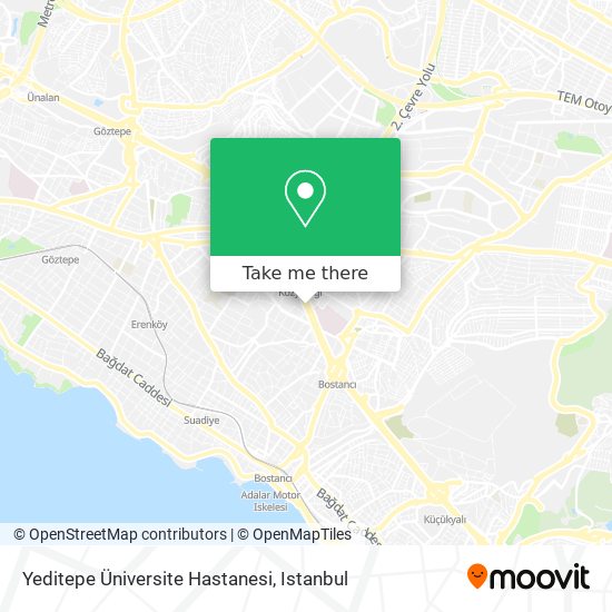 Yeditepe Üniversite Hastanesi map