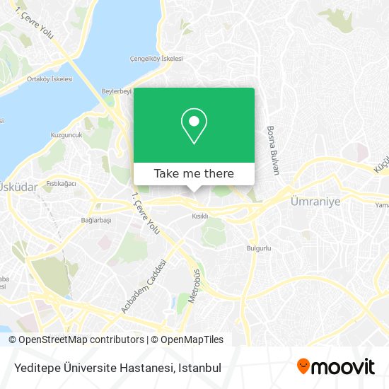 Yeditepe Üniversite Hastanesi map