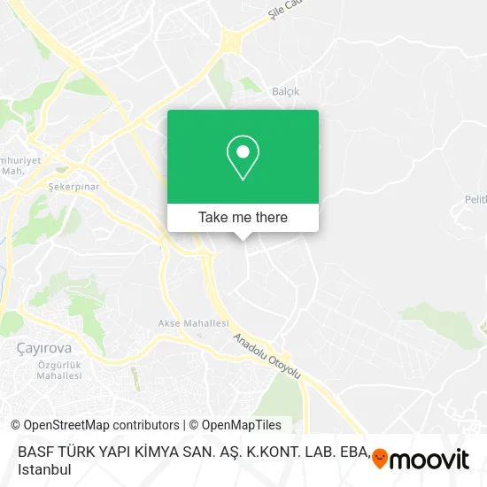 BASF TÜRK YAPI KİMYA SAN. AŞ. K.KONT. LAB. EBA map