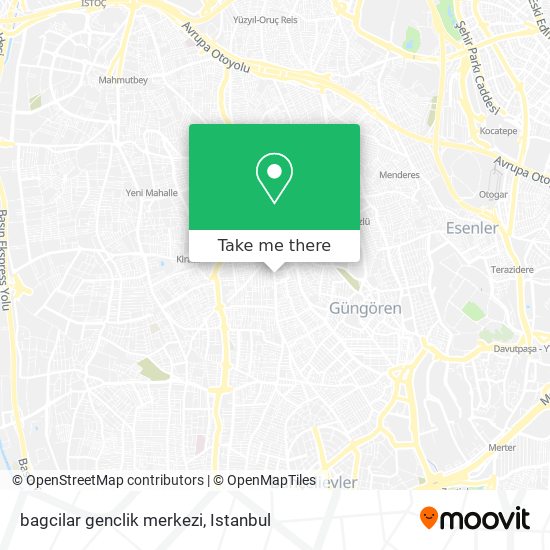 bagcilar genclik merkezi map