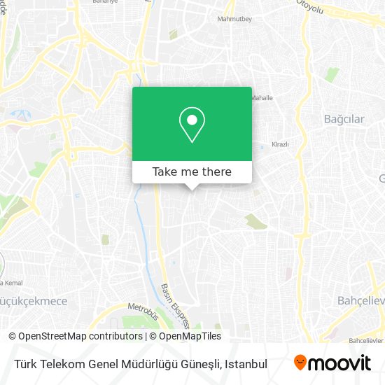 Türk Telekom Genel Müdürlüğü Güneşli map