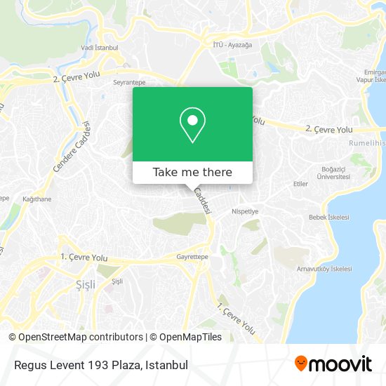 Regus Levent 193 Plaza map