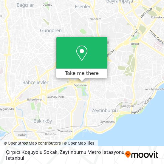 Çırpıcı Koşuyolu Sokak, Zeytinburnu Metro İstasyonu map