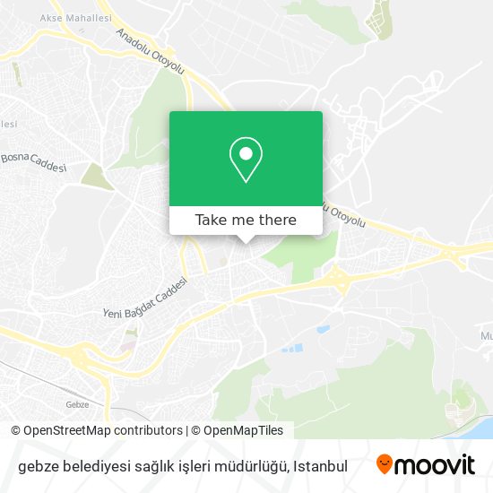 gebze belediyesi sağlık işleri müdürlüğü map