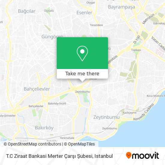 T.C Ziraat Bankasi Merter Çarşı Şubesi map