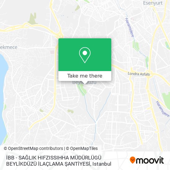İBB - SAĞLIK HIFZISSIHHA MÜDÜRLÜGÜ BEYLİKDÜZÜ İLAÇLAMA ŞANTİYESİ map