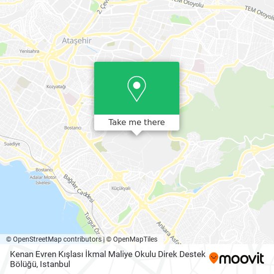 Kenan Evren Kışlası İkmal Maliye Okulu Direk Destek Bölüğü map