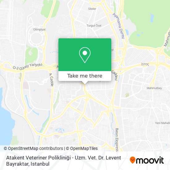 Atakent Veteriner Polikliniği - Uzm. Vet. Dr. Levent Bayraktar map