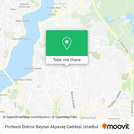 Profesör Doktor Beynun Akyavaş Caddesi map