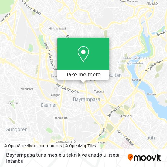 Bayrampasa tuna mesleki teknik ve anadolu lisesi map