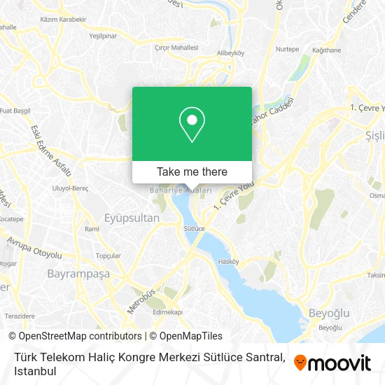 Türk Telekom Haliç Kongre Merkezi Sütlüce Santral map