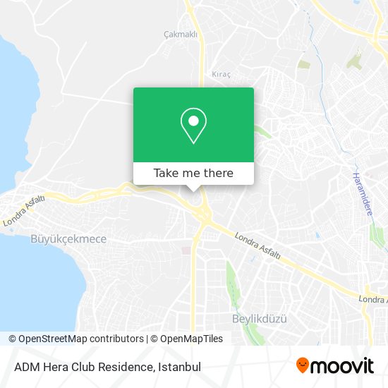 How to get to ADM Hera Club Residence in Büyükçekmece by Bus or Cable Car?