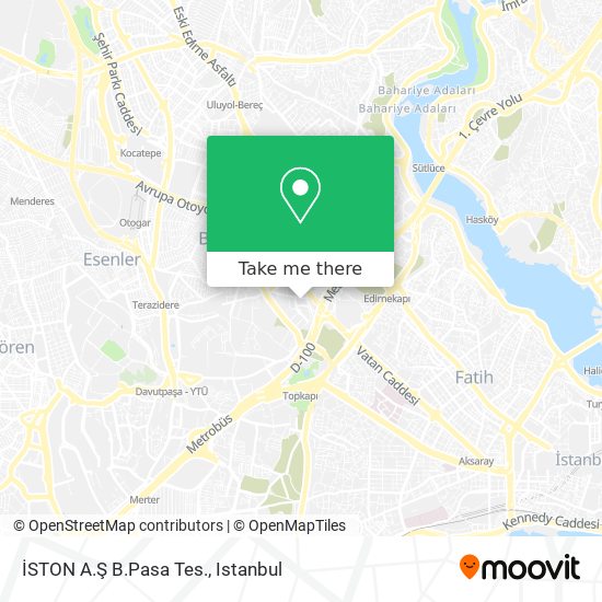 İSTON A.Ş B.Pasa Tes. map