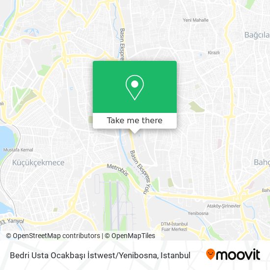 Bedri Usta Ocakbaşı İstwest / Yenibosna map