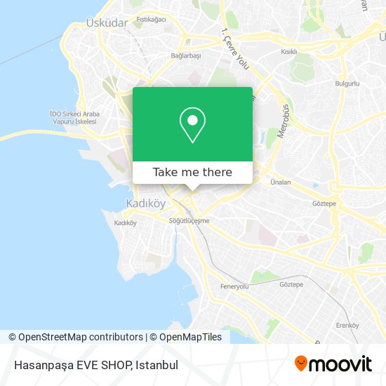 how to get to hasanpasa eve shop in kadikoy by train bus metro or cable car