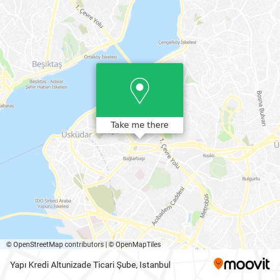 Yapı Kredi Altunizade Ticari Şube map
