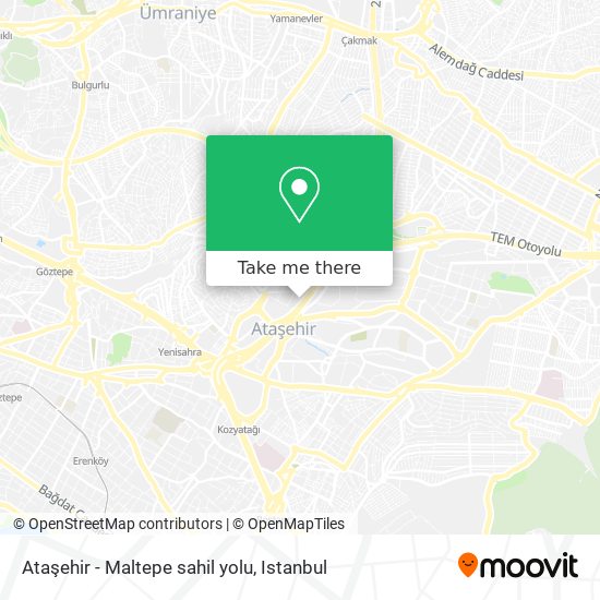 Ataşehir - Maltepe sahil yolu map