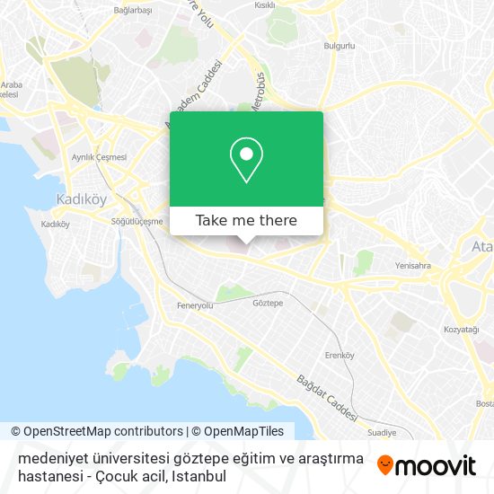 medeniyet üniversitesi göztepe eğitim ve araştırma hastanesi  - Çocuk acil map