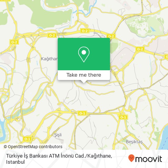 Türkiye İş Bankası ATM İnönü Cad. / Kağıthane map