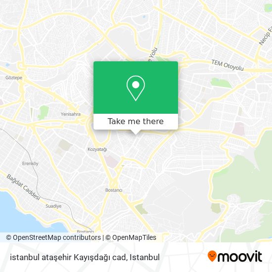 istanbul ataşehir Kayışdağı cad map