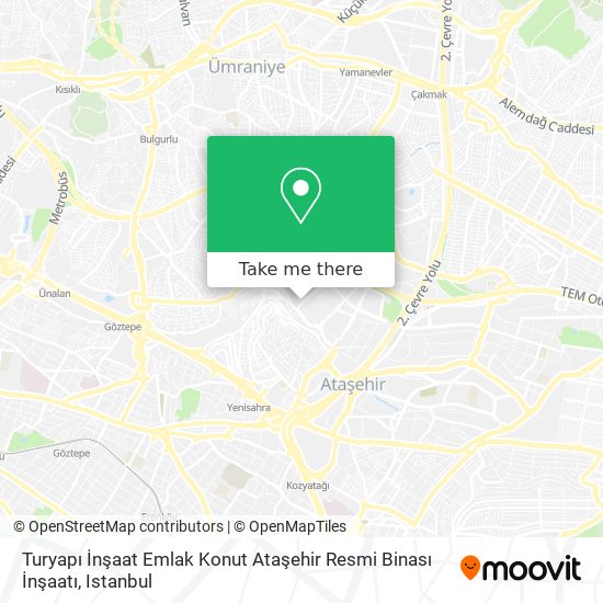 Turyapı İnşaat Emlak Konut Ataşehir Resmi Binası İnşaatı map