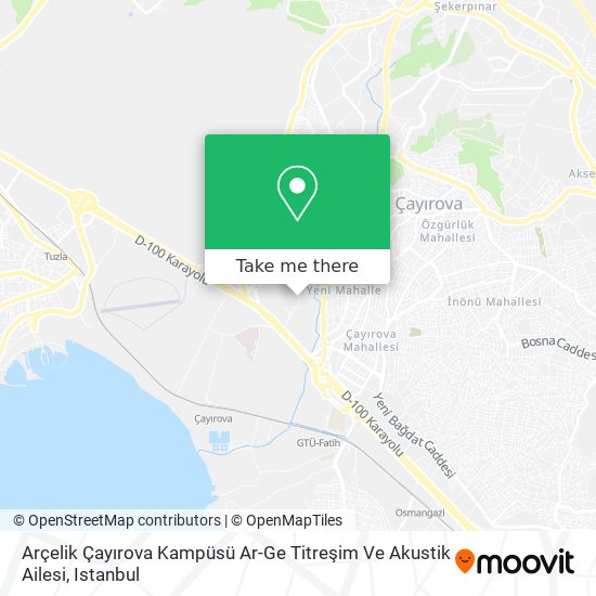 Arçelik Çayırova Kampüsü Ar-Ge Titreşim Ve Akustik Ailesi map