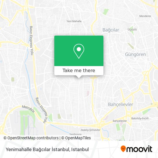 Yenimahalle Bağcılar İstanbul map