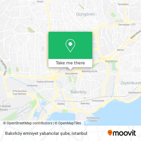 Bakırköy emniyet yabancılar şube map