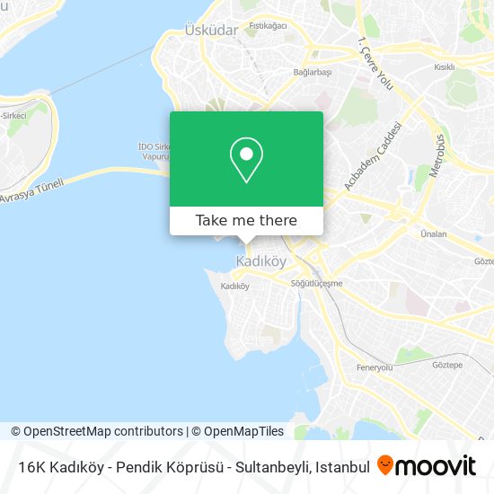 16K Kadıköy - Pendik Köprüsü - Sultanbeyli map