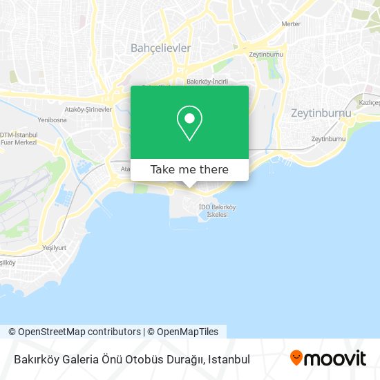 Bakırköy Galeria Önü Otobüs Durağıı map