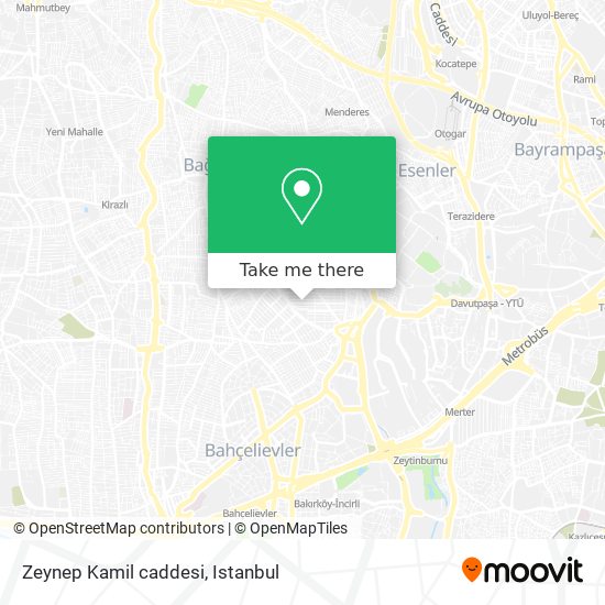 Zeynep Kamil caddesi map