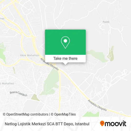 Netlog Lojistik Merkezi SCA BTT Depo map